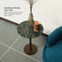 Marble Coffee Table with Brass Inlay